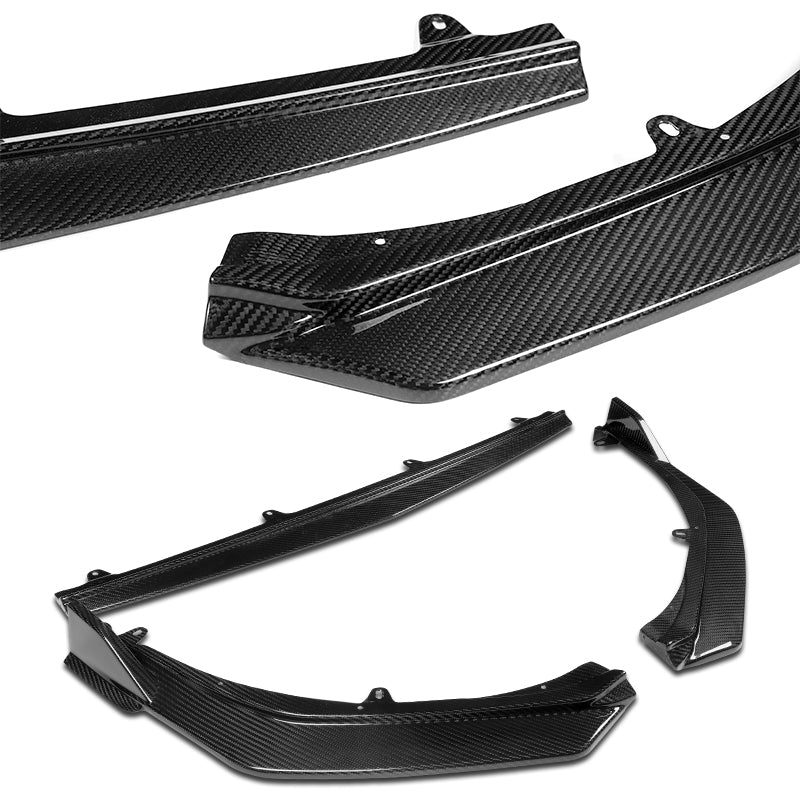 GT-Style For 2025-2026 Toyota Camry LE XLE Front Bumper Splitter Spoiler Lip 3PCS -Real Carbon Fiber - Image 4