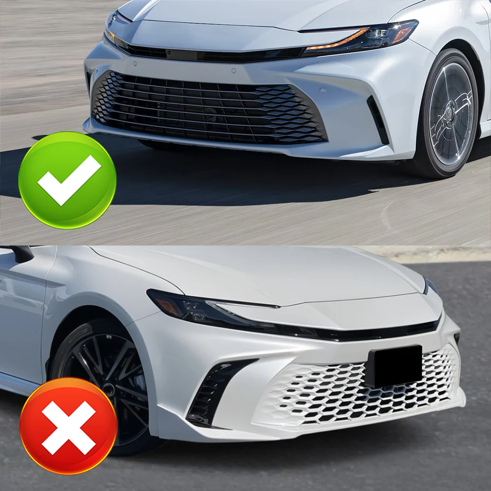 GT-Style For 2025-2026 Toyota Camry LE XLE Front Bumper Splitter Spoiler Lip 3PCS -Carbon Fiber Look - Image 8