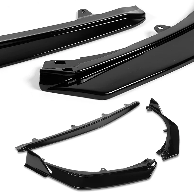 GT-Style For 2025-2027 Toyota Camry LE XLE Front Bumper Splitter Spoiler Lip 3PCS -Painted Black - Image 4
