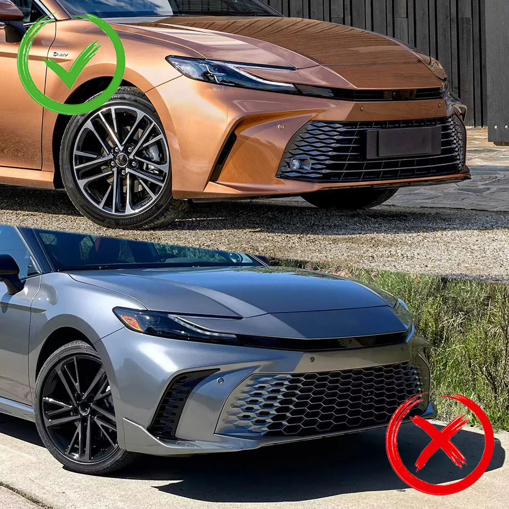 GT-Style For 2025-2027 Toyota Camry LE XLE Front Bumper Splitter Spoiler Lip 3PCS -Painted Black - Image 7