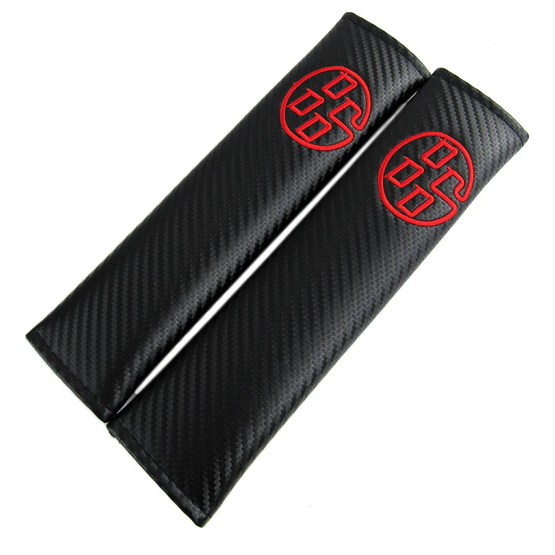 GT86 Set of Car 15" Steering Wheel Cover Carbon Fiber Style Leather BRZ SCION with Seat Belt Covers - Image 3