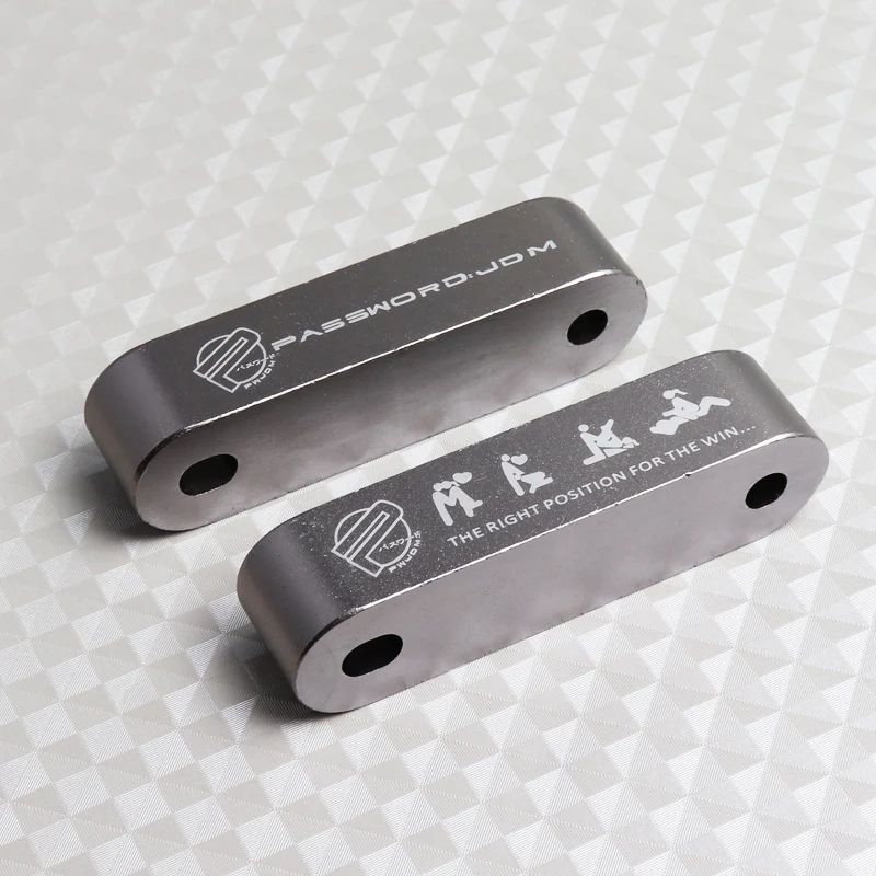 Gun Metal Combo Password JDM Hood Vent Spacer Risers with Keychain For 90-01 Integra 88-15 Civic - Image 7