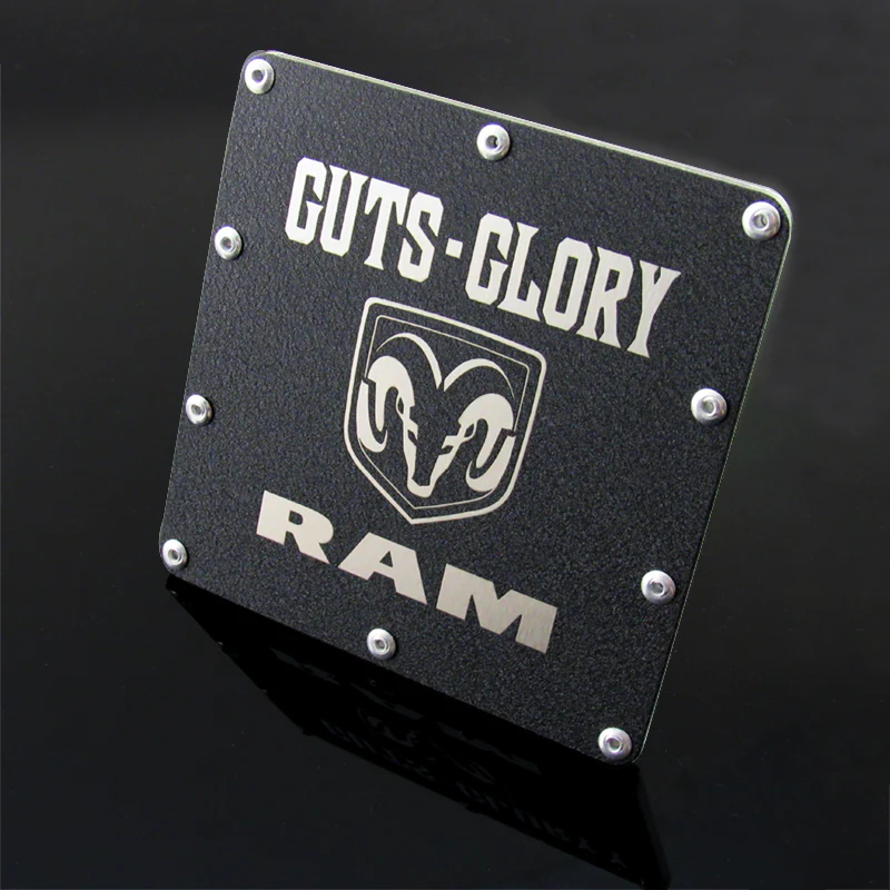 GUTS GLORY For DODGE RAM Rugged Stainless Hitch Cover 2" Trailer Tow Receiver - Image 3