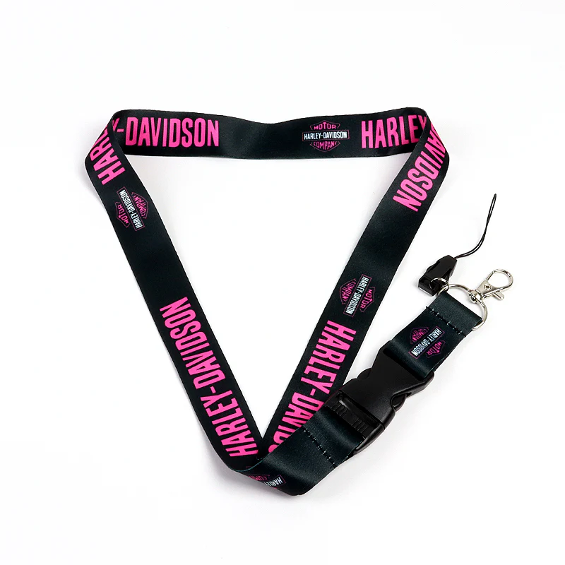 Harley Davidson Racing Biker Keychain LOGO Lanyard Motorcycle Strap Tag Key chain Black Pink - Image 2