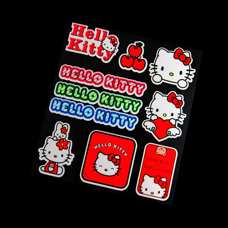 Hello Kitty Cute Reflective Car Truck Laptop Decal Sticker Window Vinyl 10pcs Set - Image 3