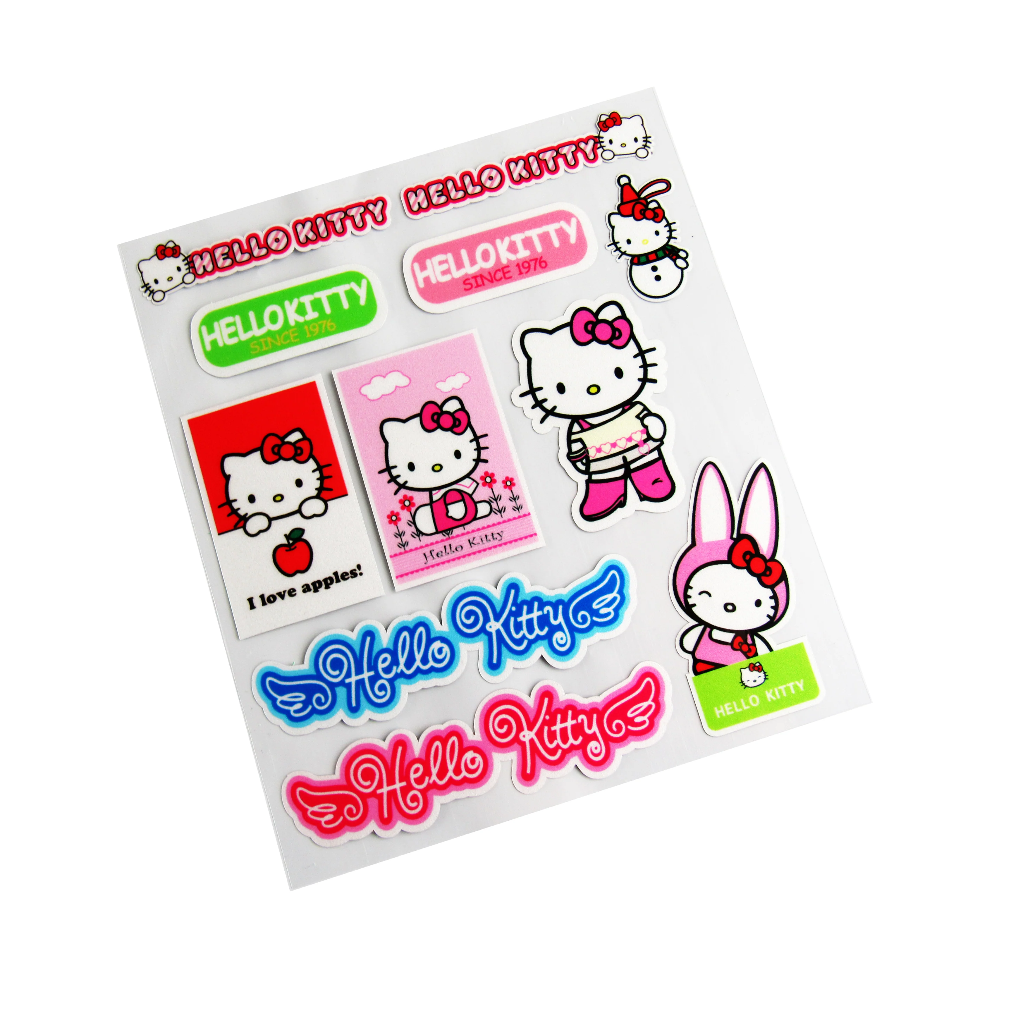 Hello Kitty Reflective Car Door Window Laptop Vinyl Decal Sticker - 11pcs (Set) - Image 3