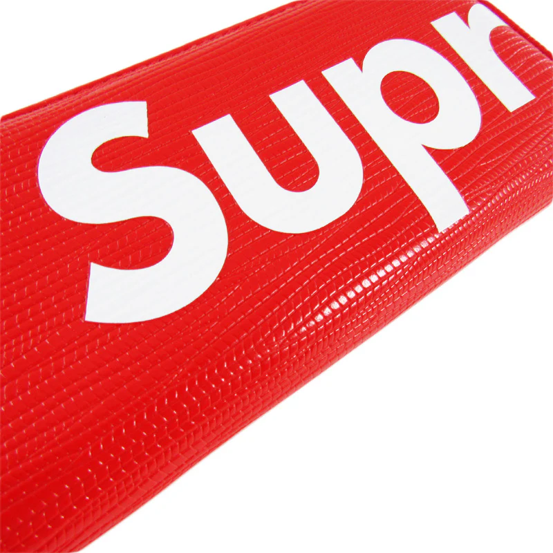High Quality Leather Supreme3M Wallet - Red - Image 2