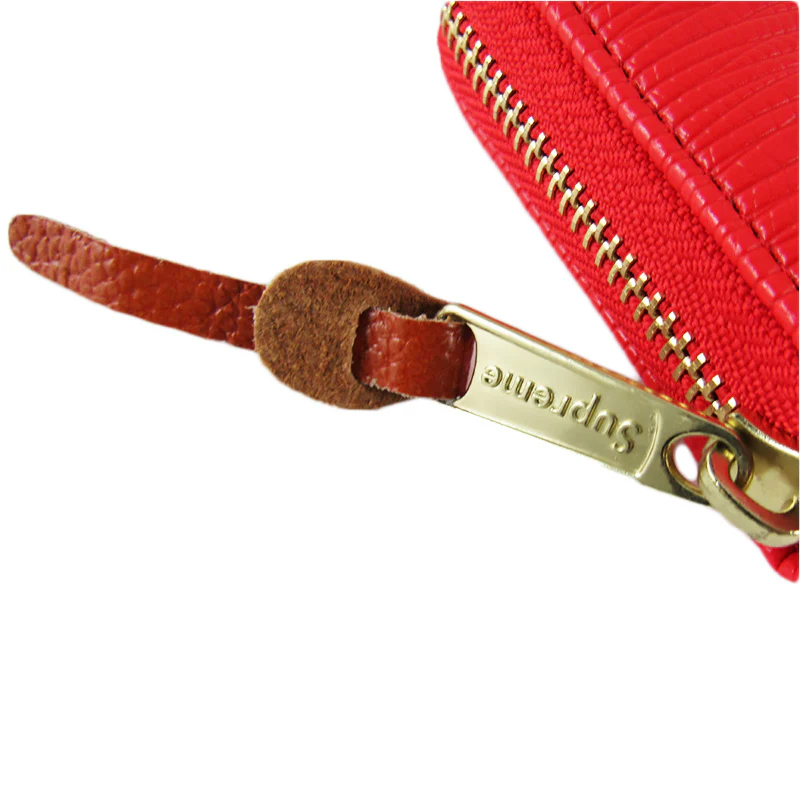 High Quality Leather Supreme3M Wallet - Red - Image 7