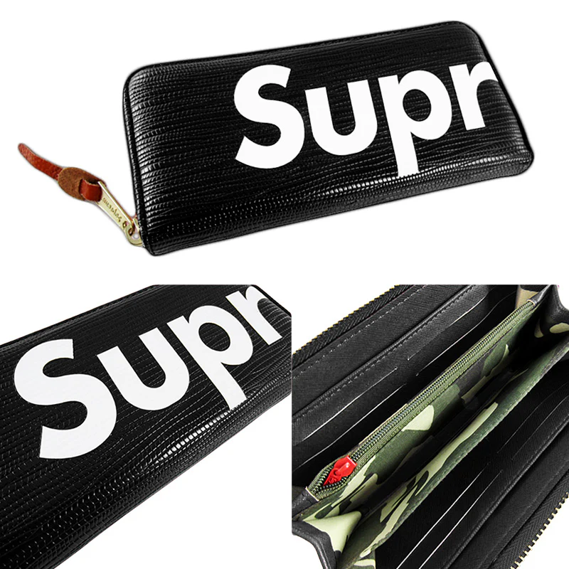 High Quality Leather Supreme3M Wallet - Black - Image 4
