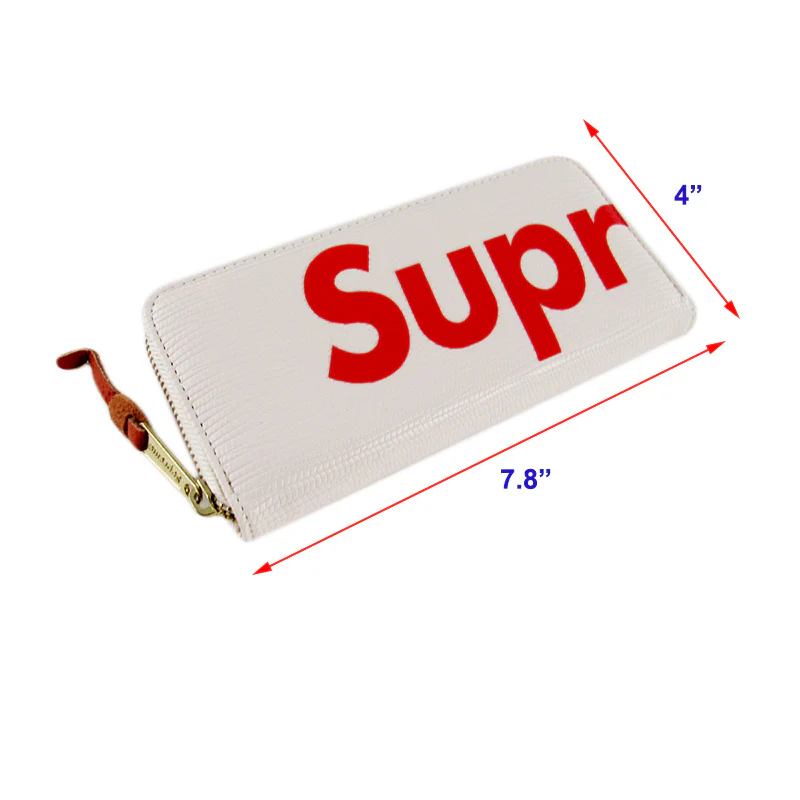 High Quality Leather Supreme3M Wallet - White - Image 2