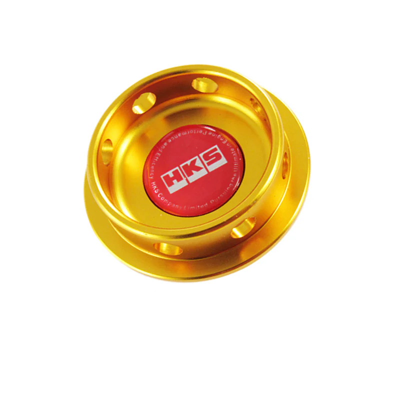 HKS Engine Oil Fuel Filler Cap Cover Billet Gold For Toyota Camry Corolla Celica - Image 4