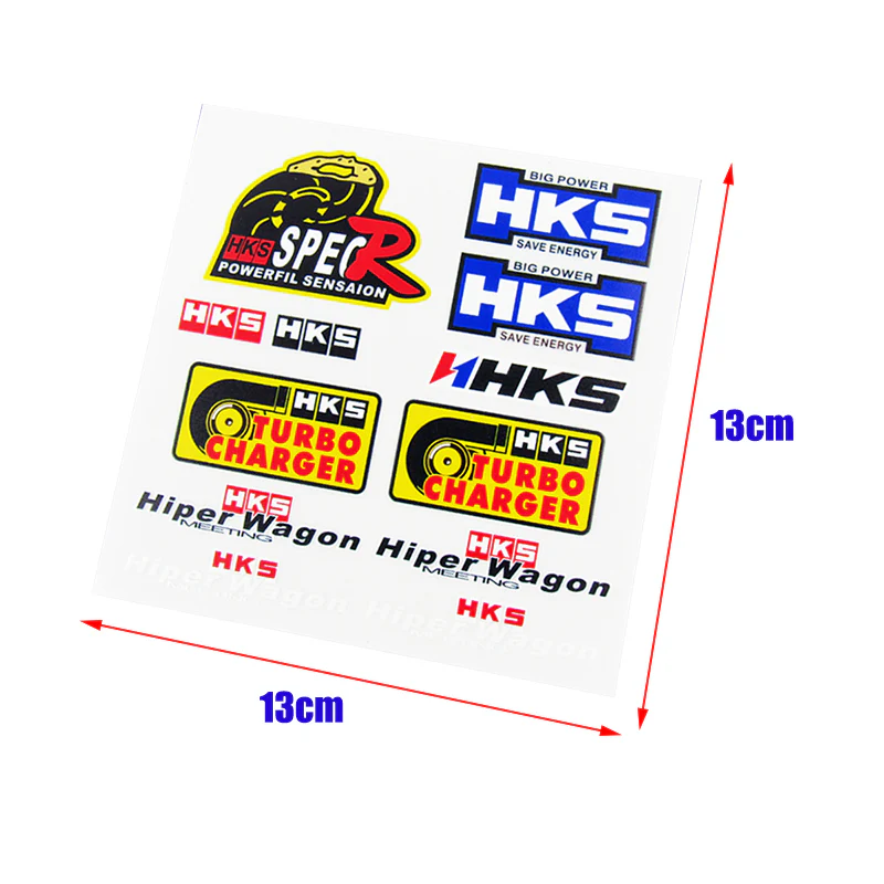 HKS Power Racing Sports Car Reflective Decal Sticker Window Vinyl Small (11pcs) Set - Image 3