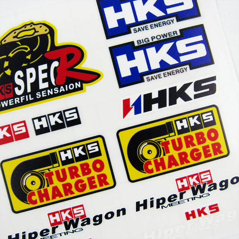 HKS Power Racing Sports Car Reflective Decal Sticker Window Vinyl Small (11pcs) Set - Image 4