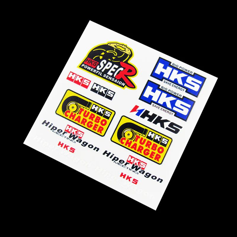 HKS Power Racing Sports Car Reflective Decal Sticker Window Vinyl Small (11pcs) Set - Image 5
