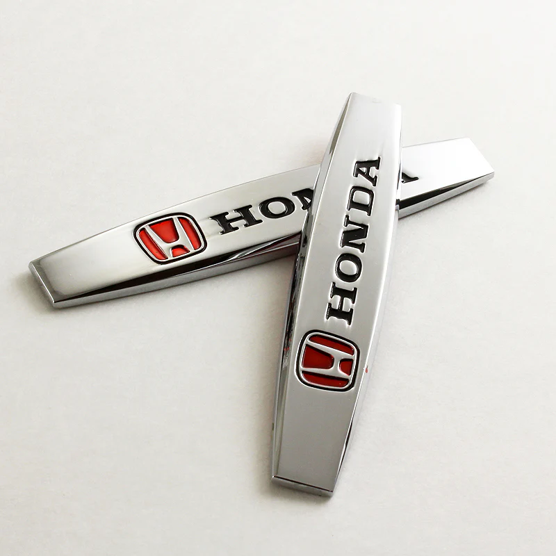 Honda 3D Metal Emblem Badge Sticker x2 - Image 2