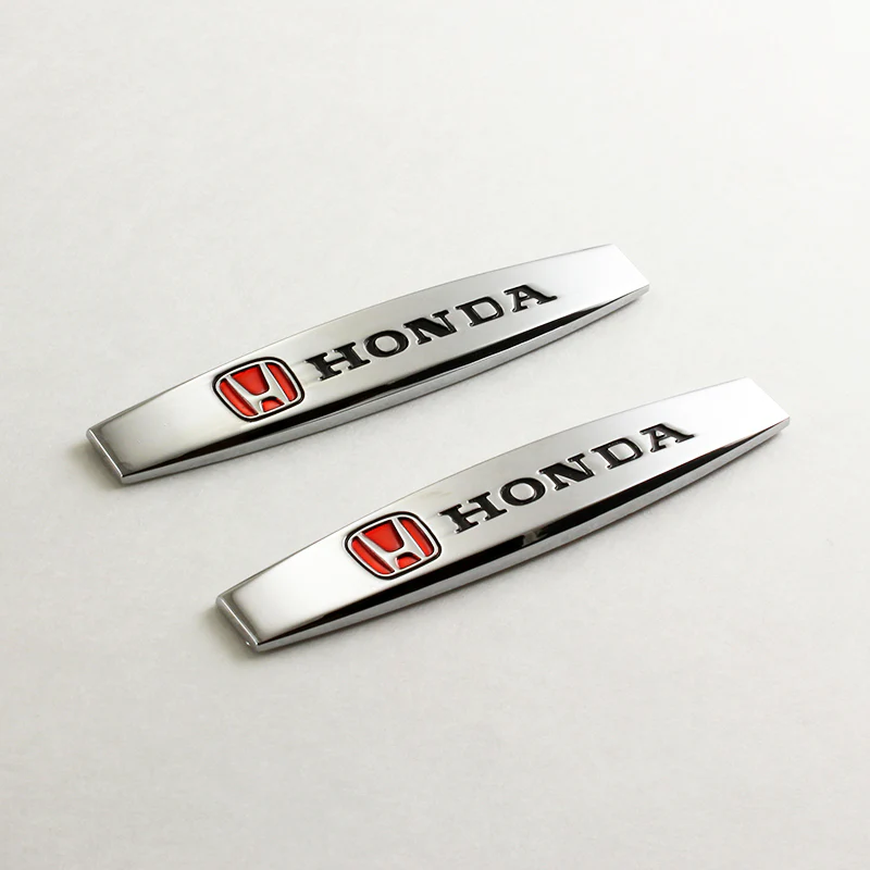 Honda 3D Metal Emblem Badge Sticker x2 - Image 4