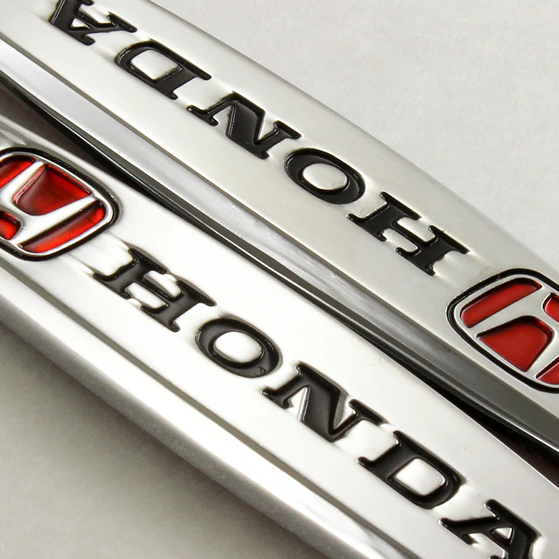 Honda 3D Metal Emblem Badge Sticker x2 - Image 5