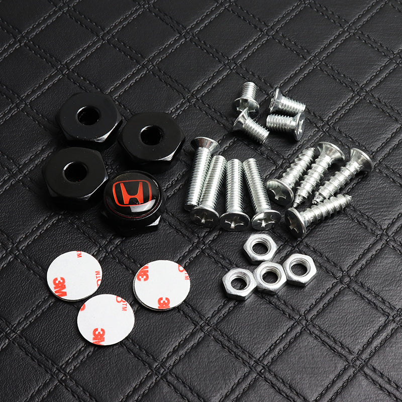 Honda 4PCS New Car License Plate Frame Screw Bolt Cap Cover Fit For All Models - Image 2
