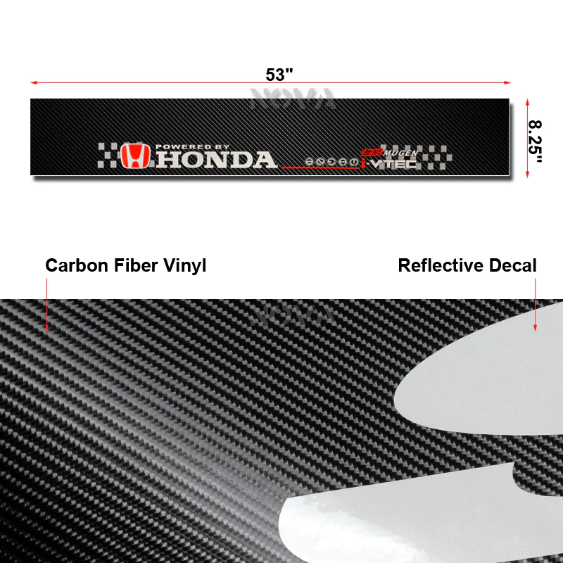 Honda Mugen Carbon Fiber Windshield Banner - Image 2