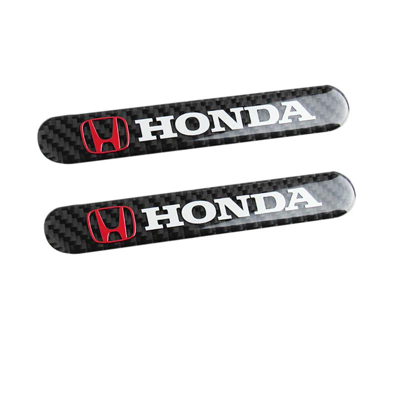Honda Accord Civic Carbon Fiber Car Door Rear Trunk Side Fenders Bumper Badge Scratch Guard Sticker New 2 pcs - Image 2