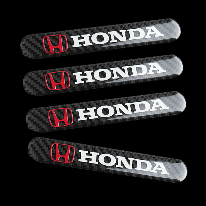 Honda Accord Civic Carbon Fiber Car Door Rear Trunk Side Fenders Bumper Badge Scratch Guard Sticker New 4 pcs - Image 4