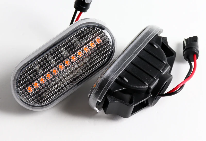 Nissan Pathfinder / Navara / Cube Amber LED Turn Signal Front Side Marker Lights -Clear Lens - Image 3