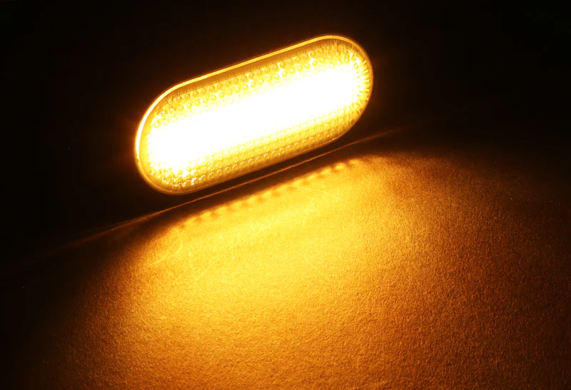 Nissan Pathfinder / Navara / Cube Amber LED Turn Signal Front Side Marker Lights -Clear Lens - Image 4