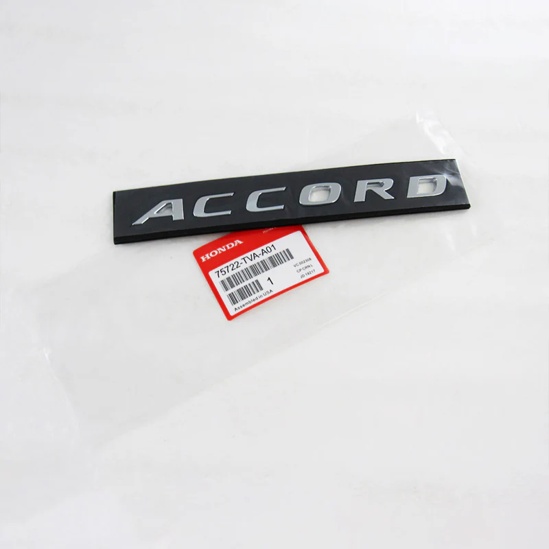 HONDA ACCORD SEDAN Set 2018-2019 GENUINE REAR TRUNK CHROME EMBLEM with LED Front Grille Emblem - Image 2