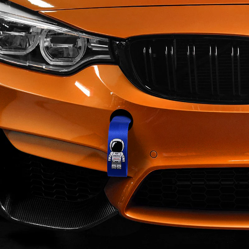 Honda ASIMO Racing Set Blue Tow Strap for Front / Rear Bumper with Seat Belt Cover - Image 2