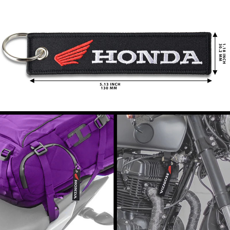 Honda Atv Rancher Foreman Rubicon Black Key Chain Strap Dirt Bike Key Tag Lanyard - Image 2