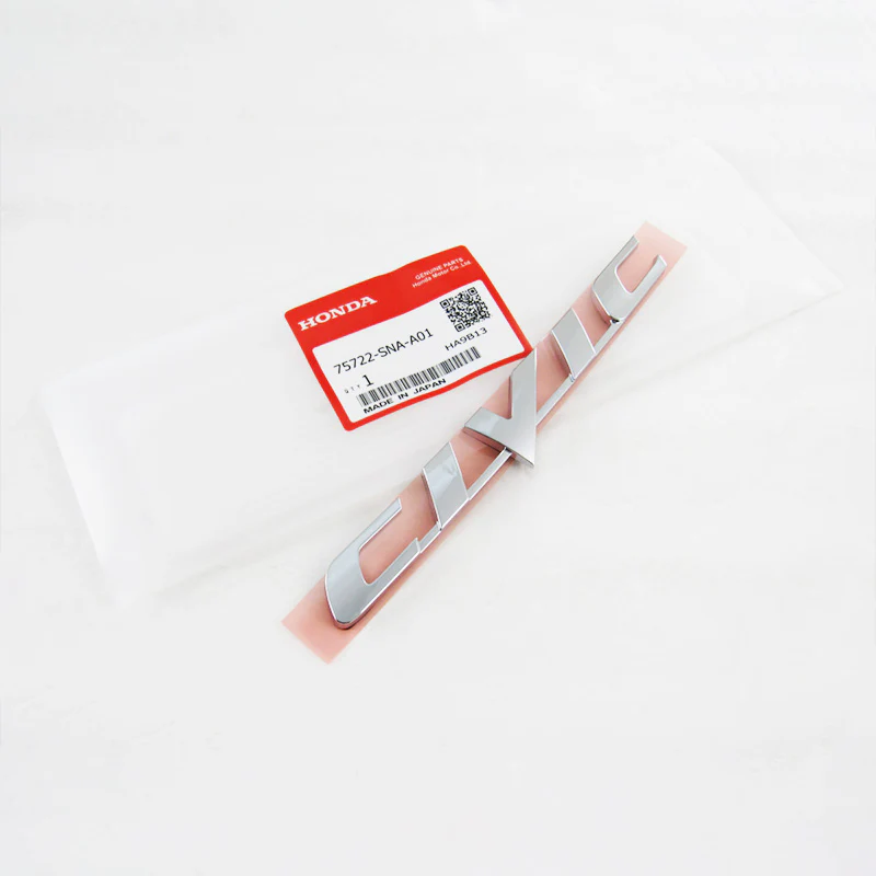 Honda Chrome Emblem Set for 2006 - 2011 HONDA CIVIC Coupe 2DR "H" Rear Trunk with CIVIC Emblem - Image 3