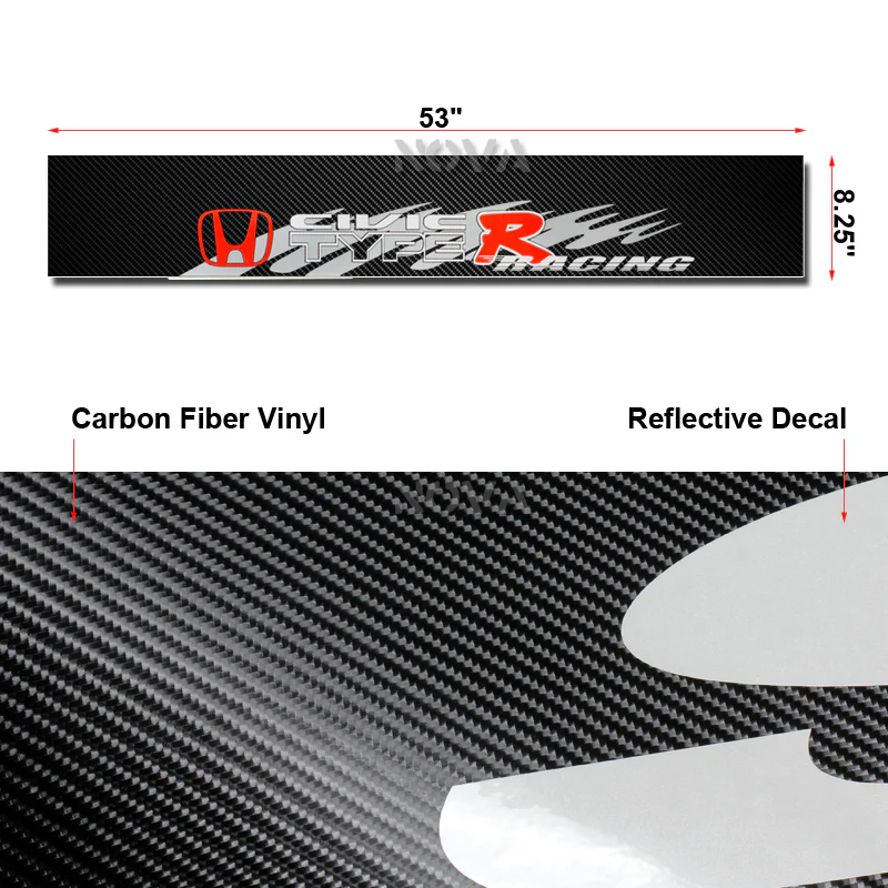 Honda Civic Type R Carbon Fiber Windshield Banner - Image 5