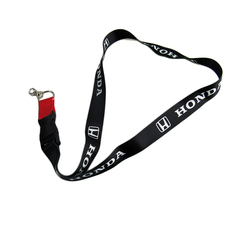 Honda Civic Set Black Carbon Fiber Look Seat Belt Cover X2 with Honda Black Keychain Lanyard - Image 5