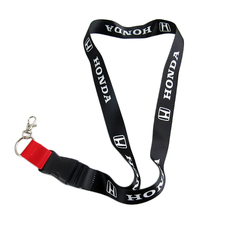 Honda Civic Set Black Carbon Fiber Look Seat Belt Cover X2 with Honda Black Keychain Lanyard - Image 6