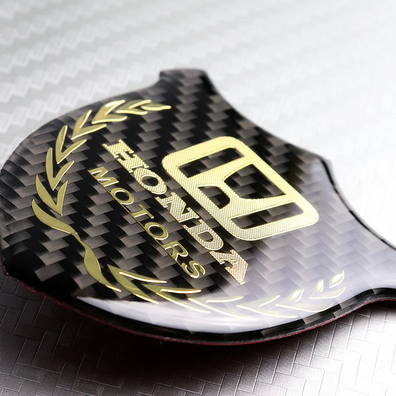 Honda Gold 3D Carbon Fiber Emblem Sticker x2 - Image 4