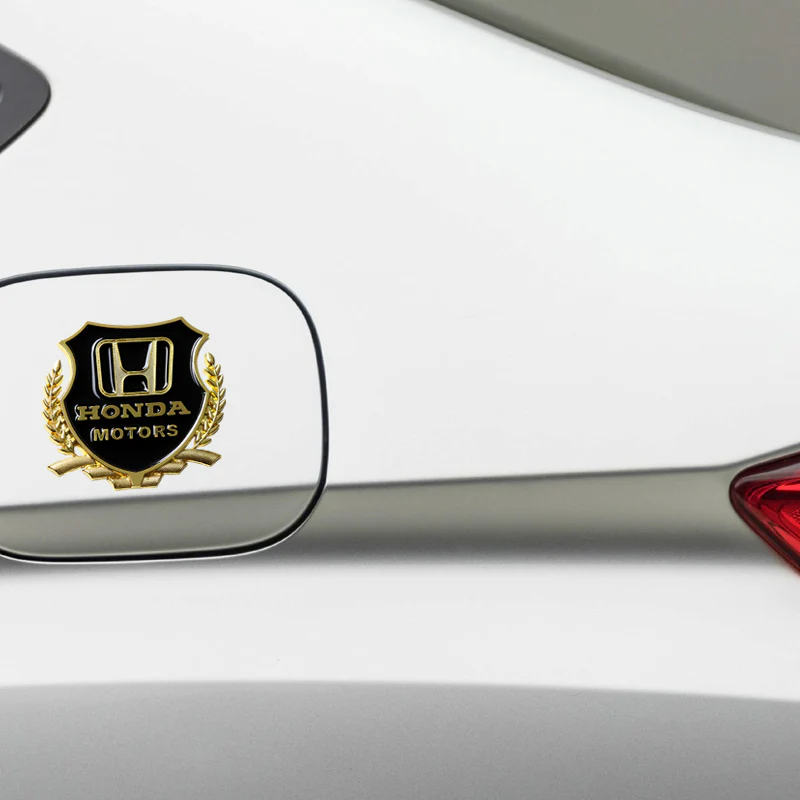 Honda Gold 3D Metal Emblem Sticker x2 - Image 6