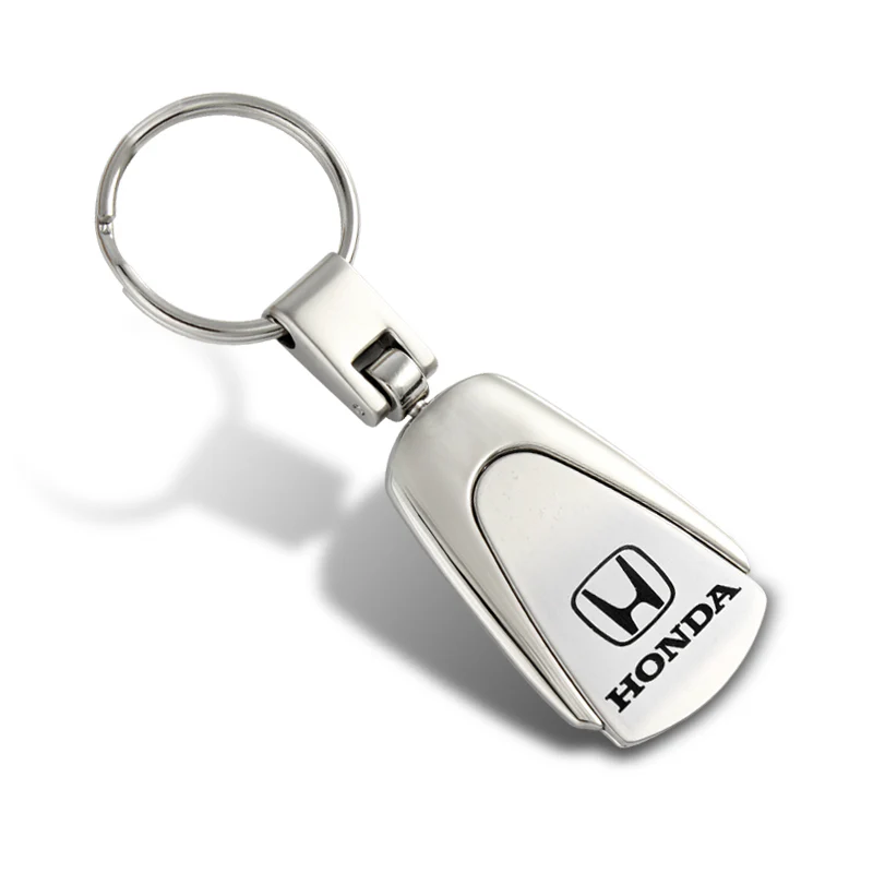 Honda Logo Tear Drop Authentic Chrome Key Fob Keyring Keychain Tag Lanyard JDM - Image 3