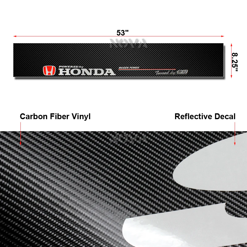 Honda Mugen Carbon Fiber Windshield Banner - Image 2