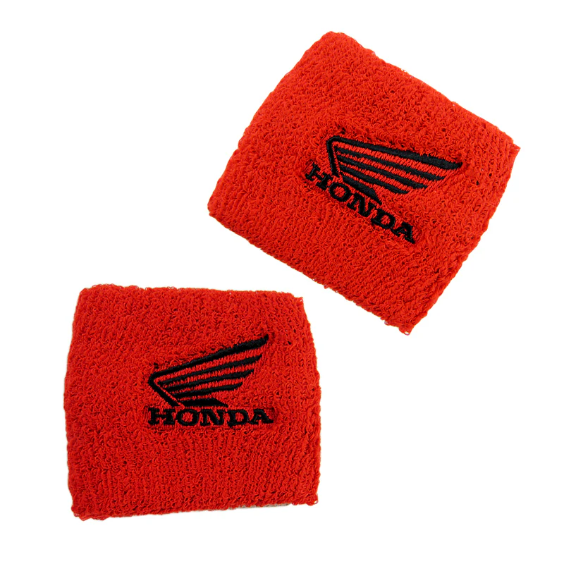 Honda Red Brake Clutch Reservoir Sock Cover Motorcycle Bike Sweat X2 - Image 4