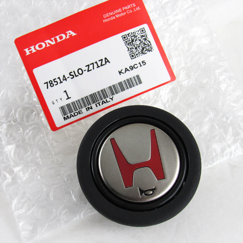 HONDA Set Quality Leather 15" Diameter Car Steering Wheel Cover with LOGO Horn Button - Image 5