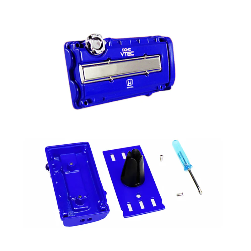 Honda Stainless Steel VTEC Valve Cover Blue Car Vent Clip Air Freshener Kit - Lemon Scent - Image 6