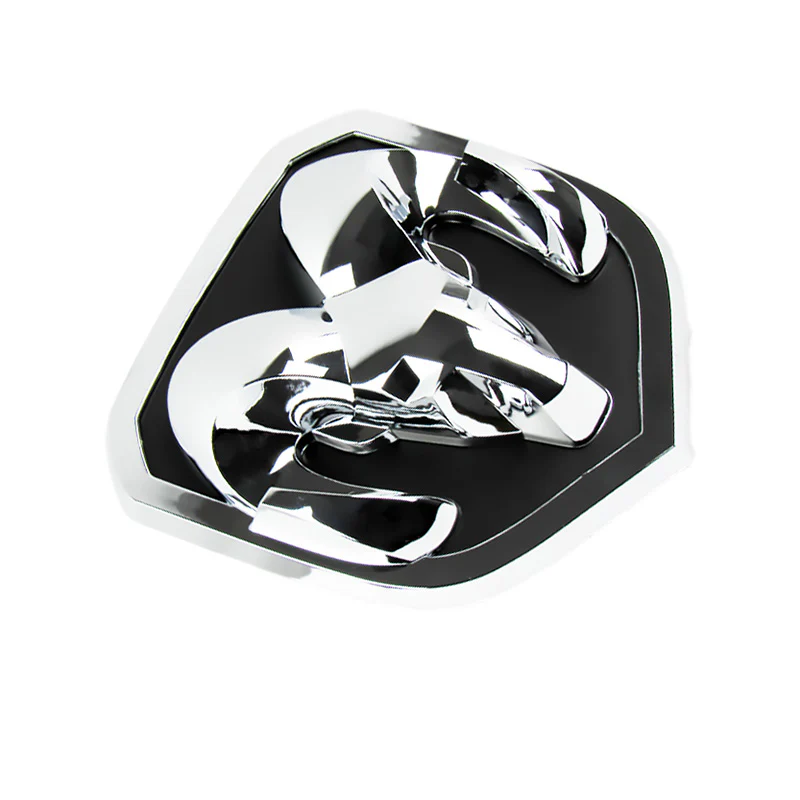 Hood Head Grille Lid Black and Silver Red Emblem Badge for 2013-2018 Dodge Ram 1500 2500 3500 - Image 2