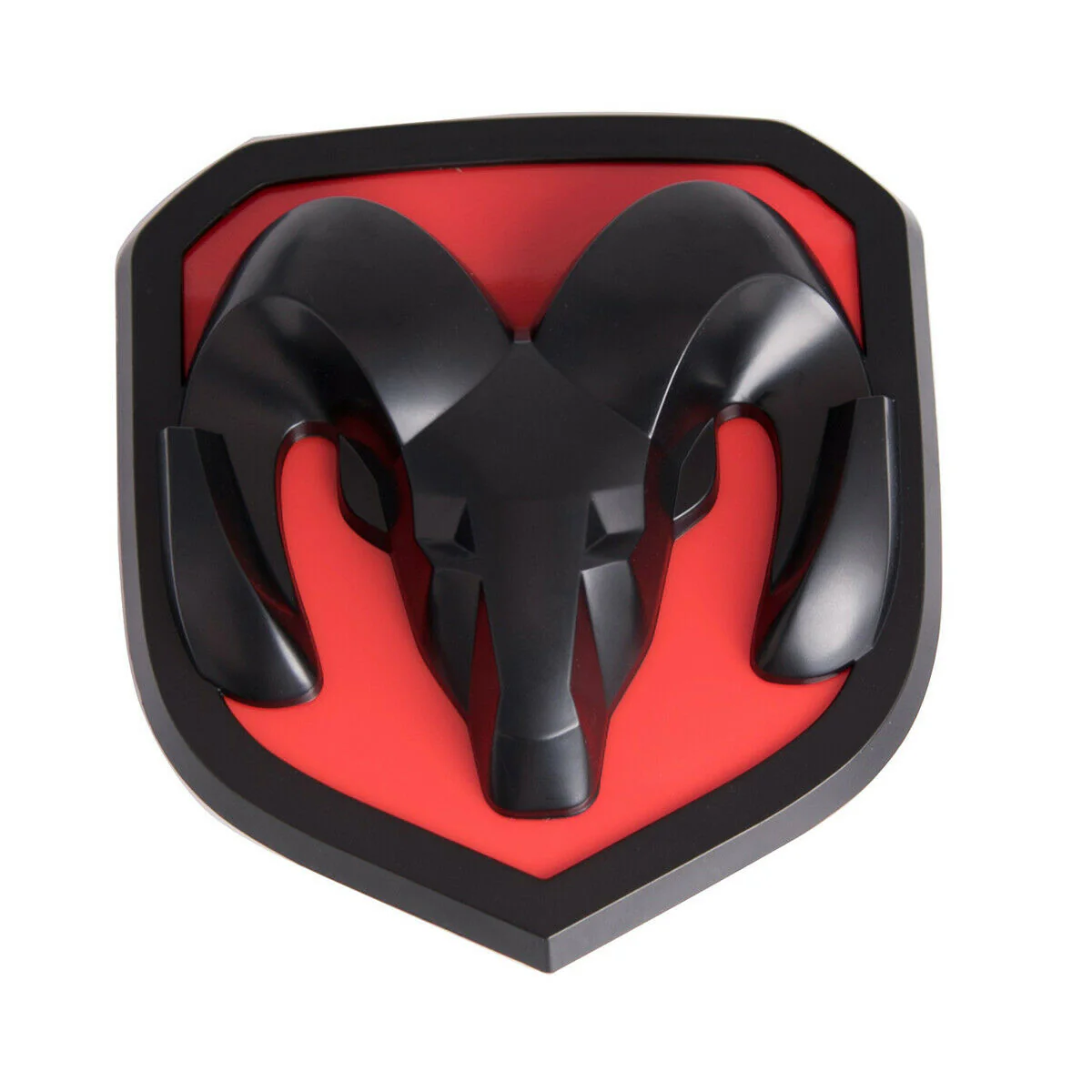 Hood Head Grille Lid Matte Black Red Emblem Badge for 2013-2018 Dodge Ram 1500 2500 3500 - Image 6