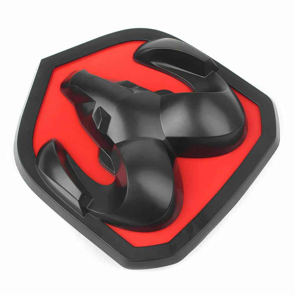Hood Head Grille Lid Matte Black Red Emblem Badge for Dodge Ram 1500 2500 3500 - Image 7