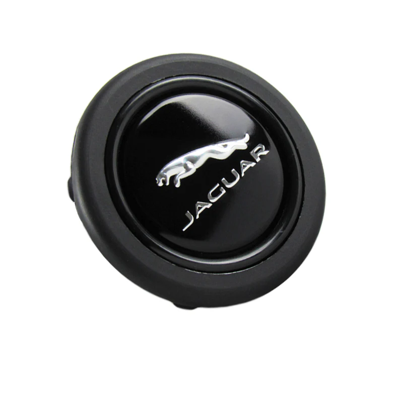JAGUAR Black / Silver Horn Button fits MOMO RAID NRG Steering Wheel Racing New - Image 4