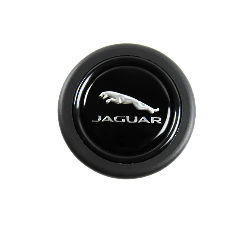 JAGUAR Black / Silver Horn Button fits MOMO RAID NRG Steering Wheel Racing New - Image 5