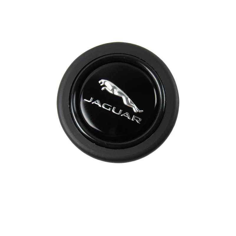 JAGUAR Black / Silver Horn Button fits MOMO RAID NRG Steering Wheel Racing New - Image 6