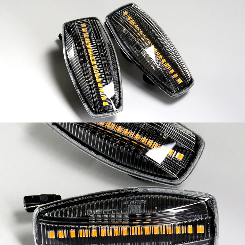 Hyundai Tucson / Tiburon / Sonata / Elantra Amber LED Turn Signal Front Side Marker Lights -Clear Lens - Image 4