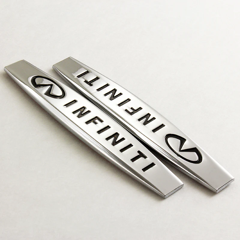 INFINITI Nissan 3D Metal Emblem Badge Sticker x2 - Image 2
