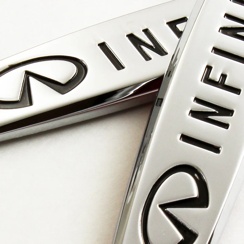 INFINITI Nissan 3D Metal Emblem Badge Sticker x2 - Image 3